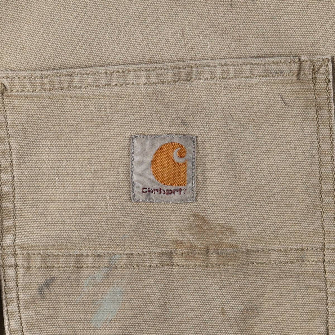 Carhartt Relaxed Fit Duck Work Pants, Men's, W36 equivalent cotton Beige type Vintage Second Hand