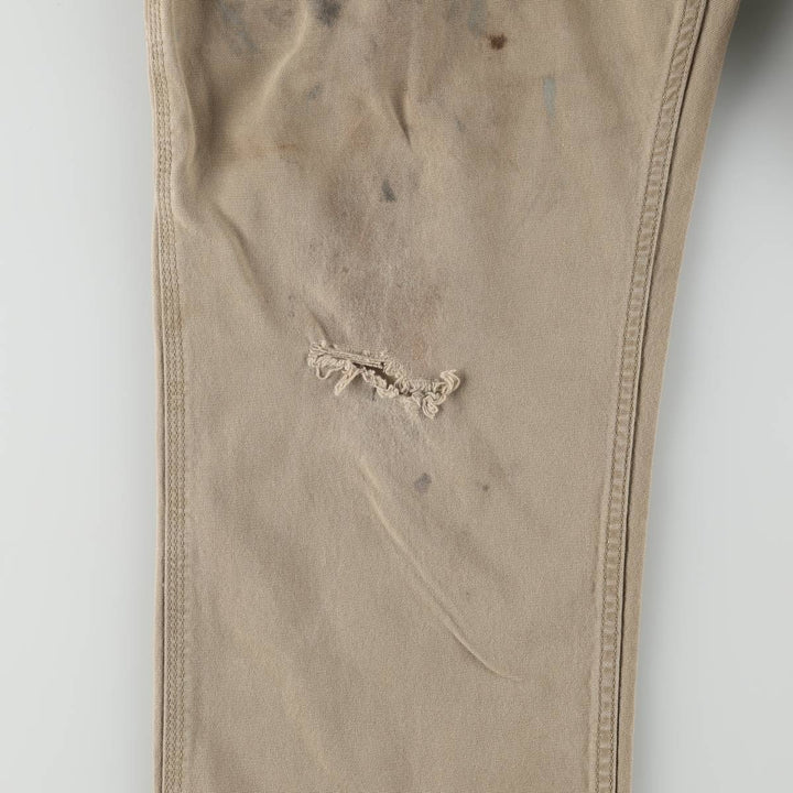 Carhartt Relaxed Fit Duck Work Pants, Men's, W36 equivalent cotton Beige type Vintage Second Hand