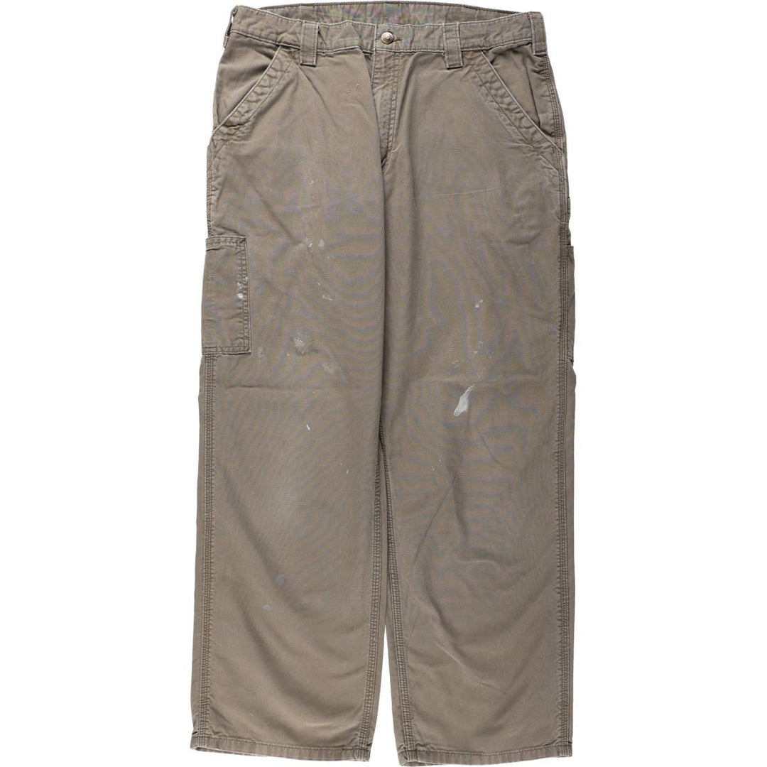 Carhartt Loose Original Fit Duck Painter Pants, Men's, W37 equivalent cotton Khaki type Vintage Second Hand