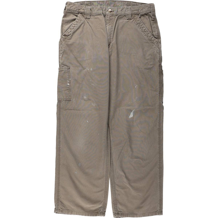 Carhartt Loose Original Fit Duck Painter Pants, Men's, W37 equivalent cotton Khaki type Vintage Second Hand