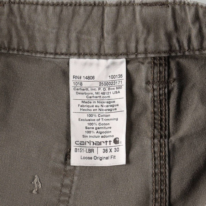 Carhartt Loose Original Fit Duck Painter Pants, Men's, W37 equivalent cotton Khaki type Vintage Second Hand