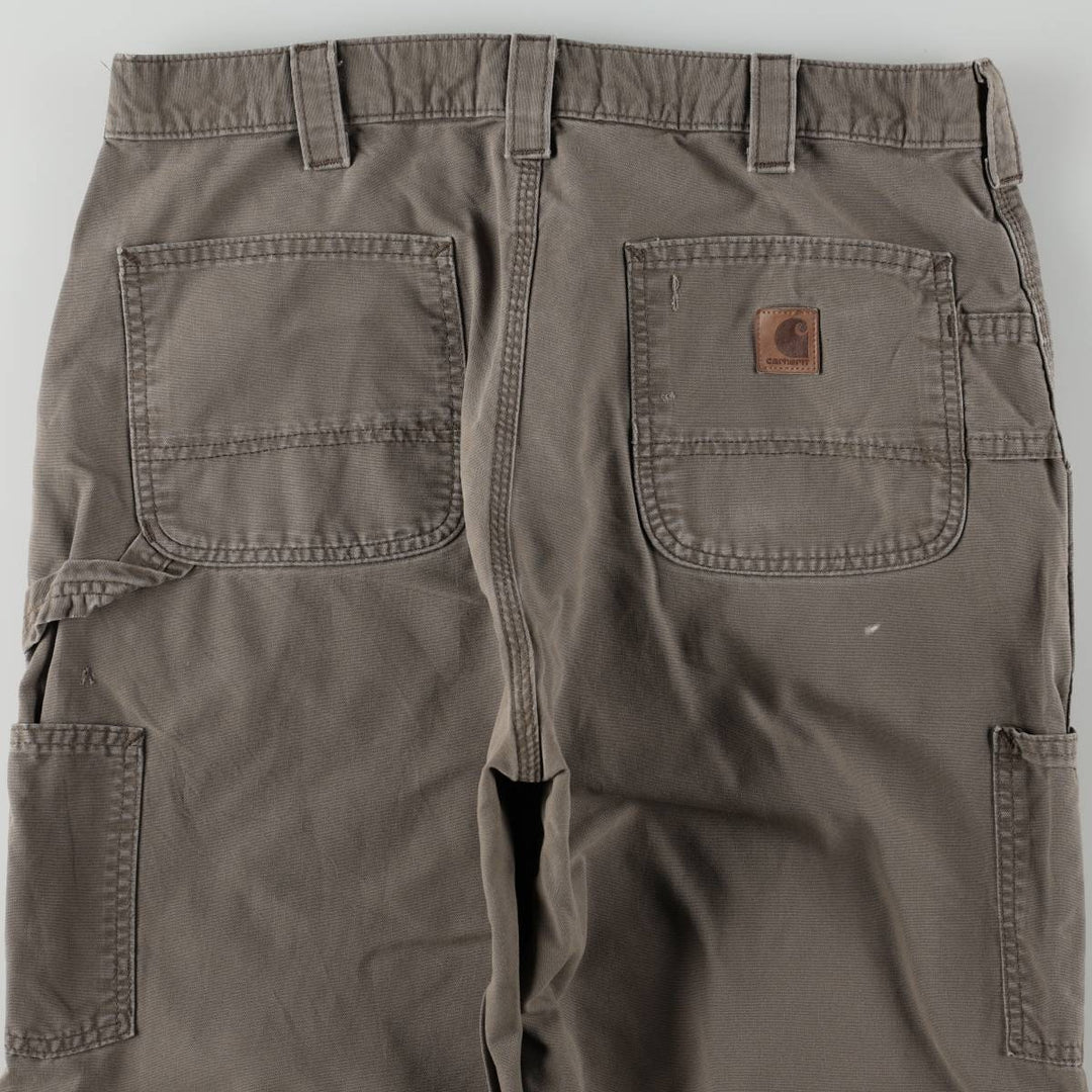 Carhartt Loose Original Fit Duck Painter Pants, Men's, W37 equivalent cotton Khaki type Vintage Second Hand