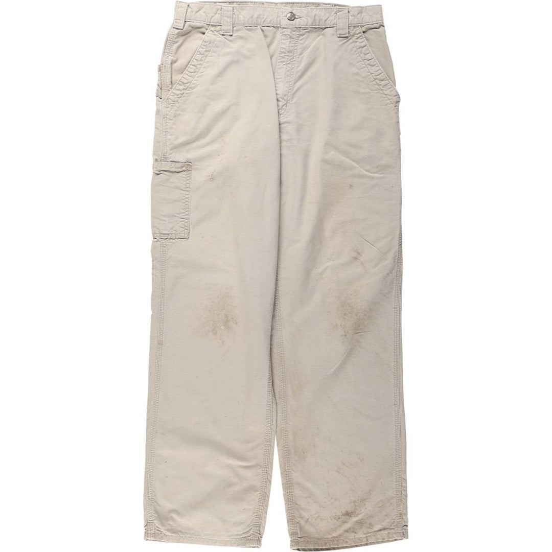 Carhartt Loose Original Fit Duck Painter Pants, Men's, W34 equivalent cotton ivory Vintage Second Hand
