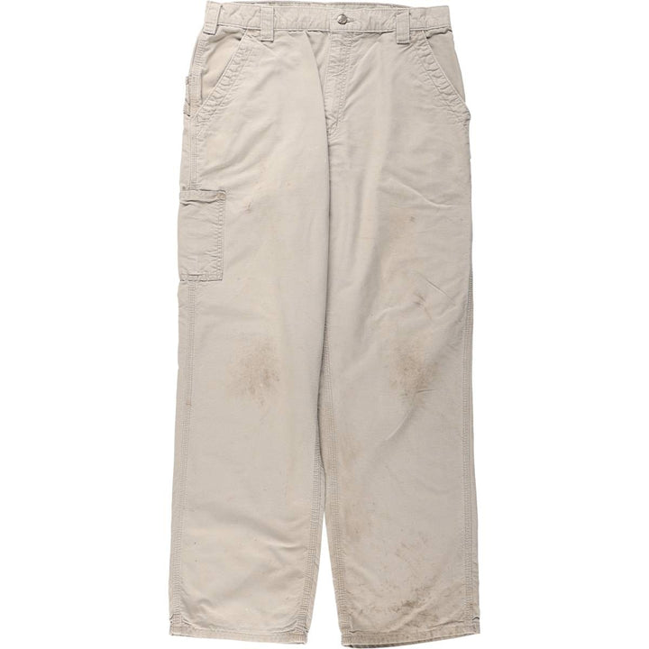 Carhartt Loose Original Fit Duck Painter Pants, Men's, W34 equivalent cotton ivory Vintage Second Hand