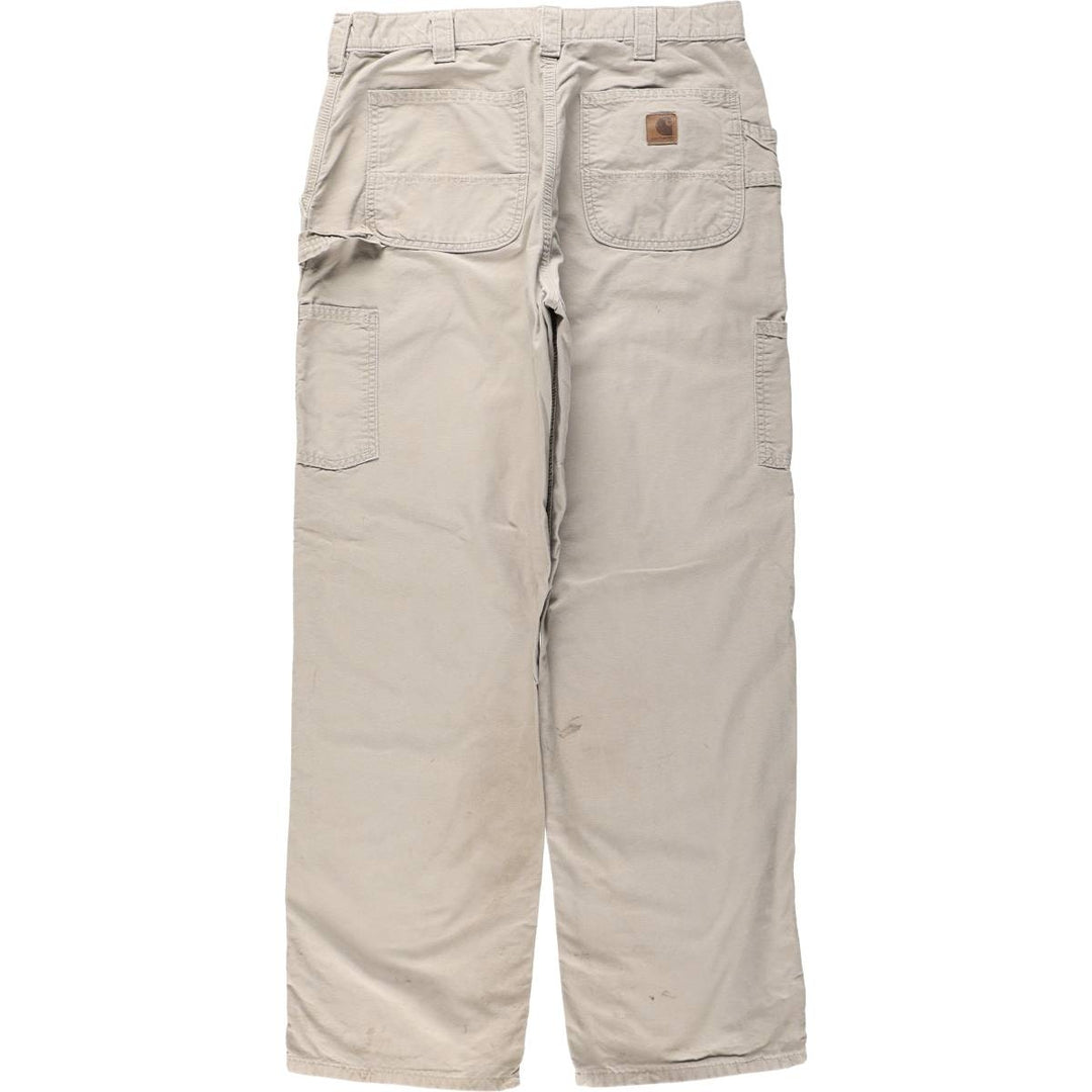 Carhartt Loose Original Fit Duck Painter Pants, Men's, W34 equivalent cotton ivory Vintage Second Hand