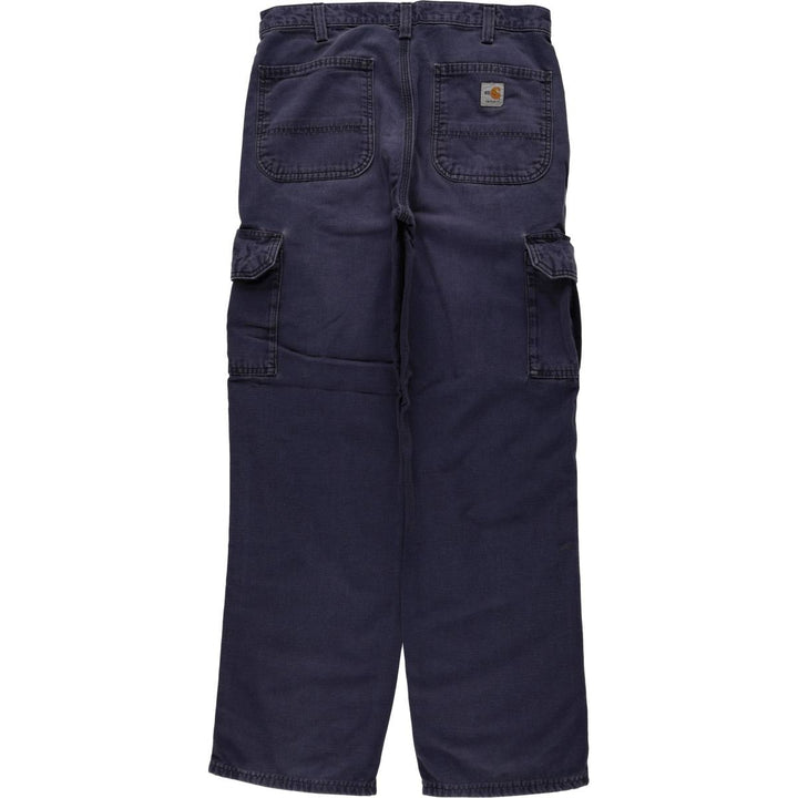 Carhartt FR Series Original Fit Cargo Work Pants, Men's W33 (approx.) cotton navy blue type Vintage Second Hand