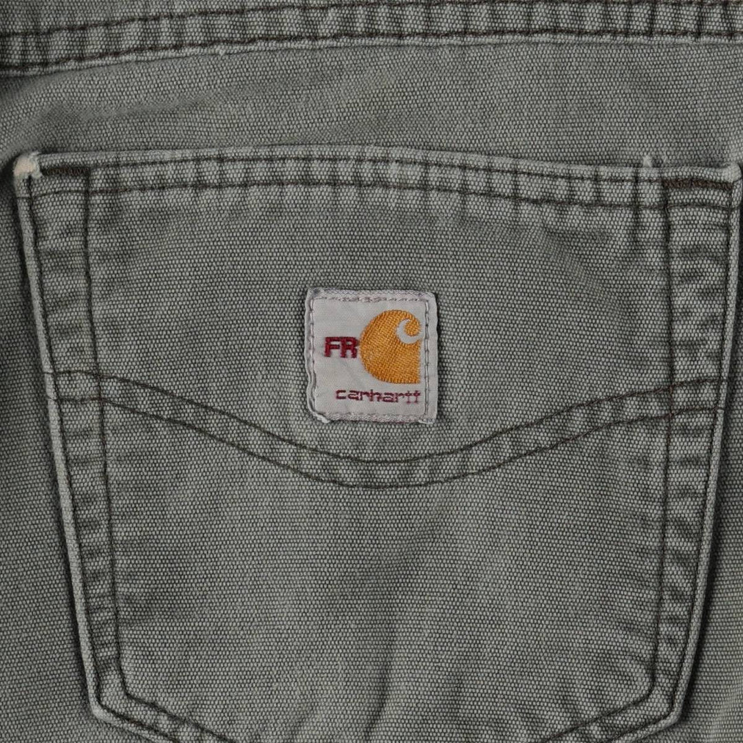 Carhartt ORIGINAL FIT FR series duck painter pants, men's size W37 (approx.) cotton Khaki type Vintage Second Hand