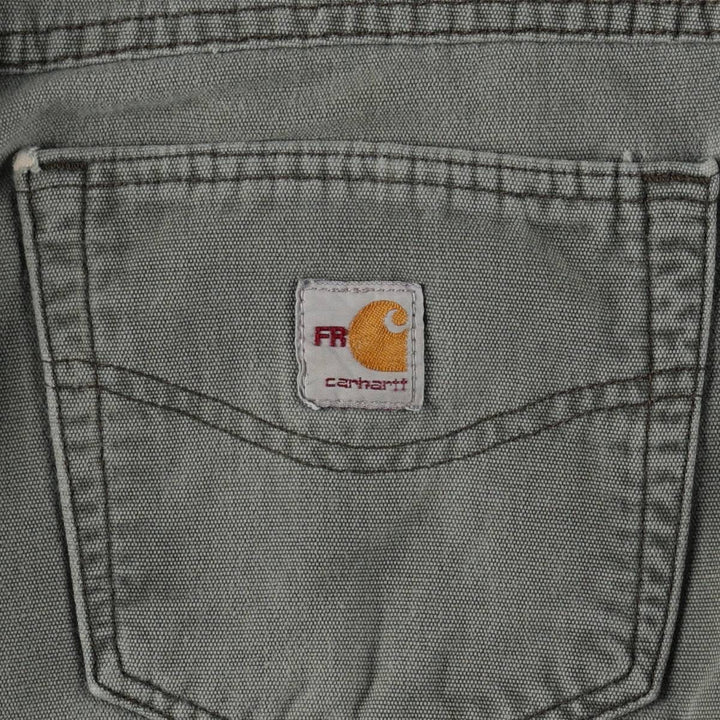 Carhartt ORIGINAL FIT FR series duck painter pants, men's size W37 (approx.) cotton Khaki type Vintage Second Hand