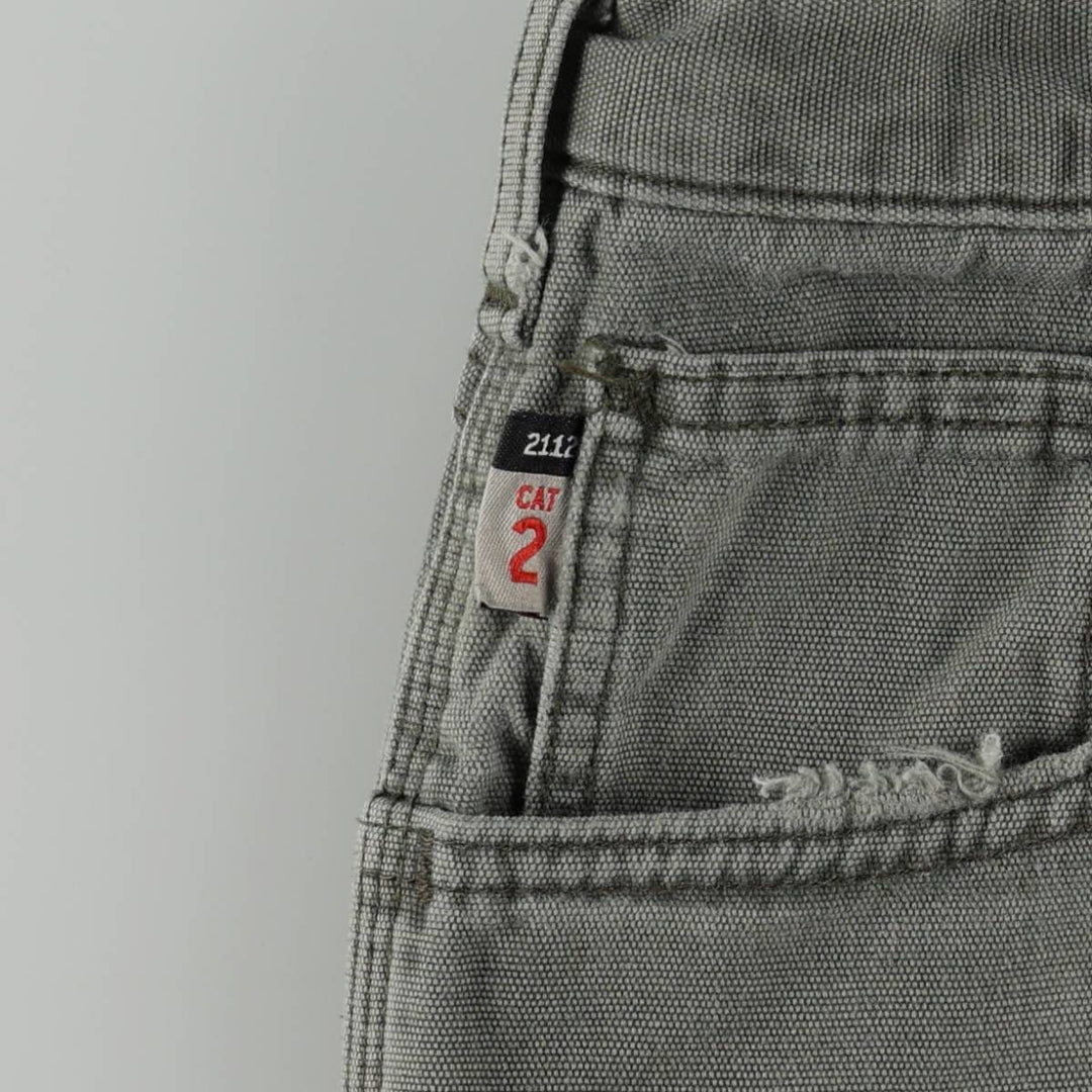Carhartt ORIGINAL FIT FR series duck painter pants, men's size W37 (approx.) cotton Khaki type Vintage Second Hand