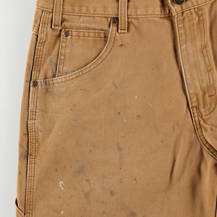 Dickies paint-splatter duck painter pants, men's size W32 (approx.) unclear Khaki type beige Vintage Second Hand