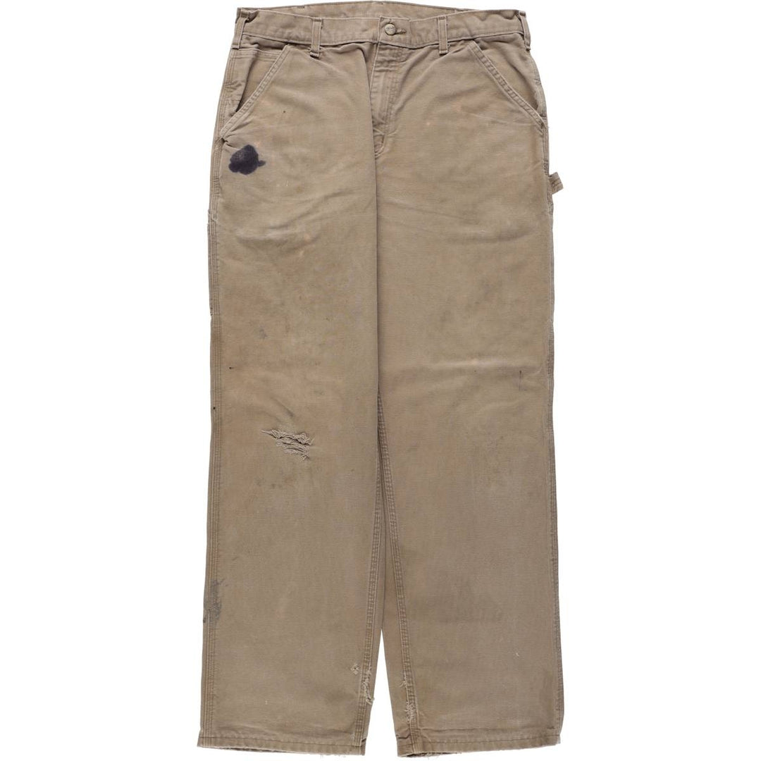 Carhartt Original Dungaree Fit Duck Painter Pants, Men's, Size 34 cotton Khaki type beige Vintage Second Hand