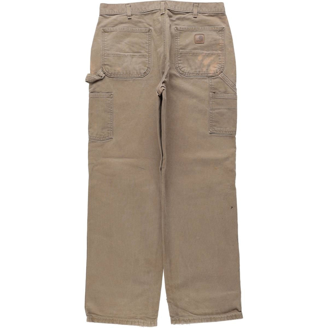 Carhartt Original Dungaree Fit Duck Painter Pants, Men's, Size 34 cotton Khaki type beige Vintage Second Hand