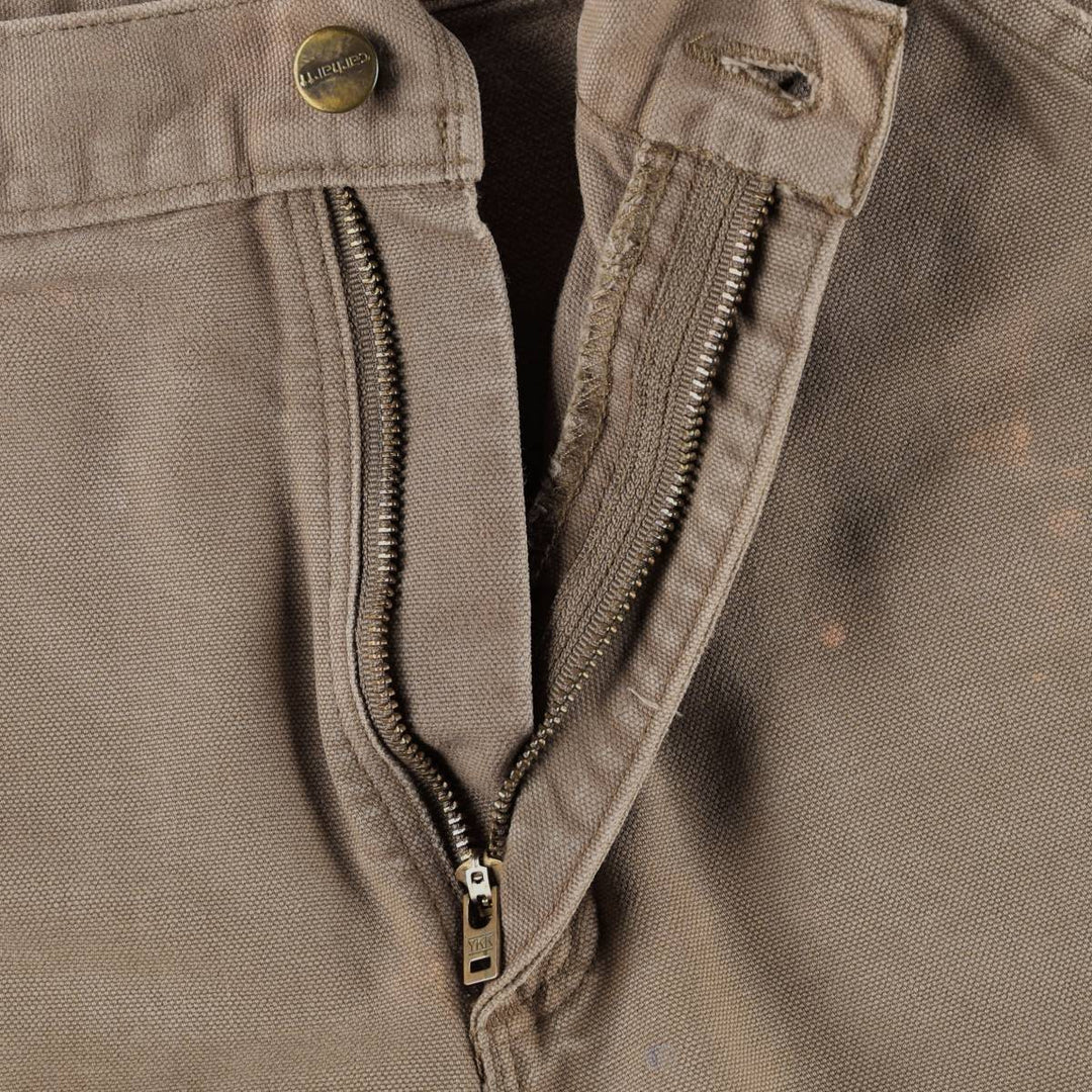 Carhartt Original Dungaree Fit Duck Painter Pants, Men's, Size 34 cotton Khaki type beige Vintage Second Hand