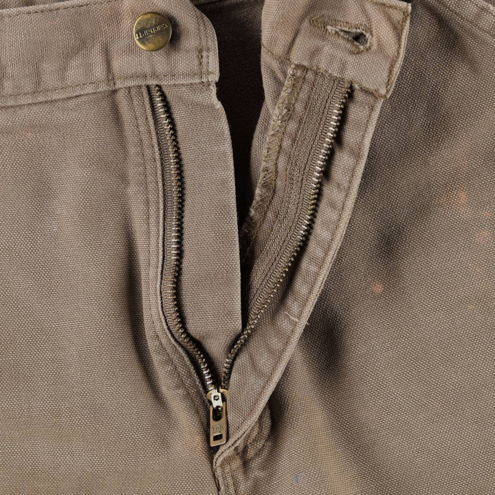 Carhartt Original Dungaree Fit Duck Painter Pants, Men's, Size 34 cotton Khaki type beige Vintage Second Hand