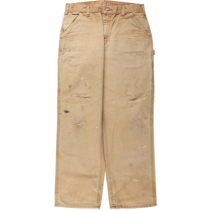 Carhartt Original Dungaree Fit Duck Painter Pants, Men's, Size 34 cotton Beige type Vintage Second Hand