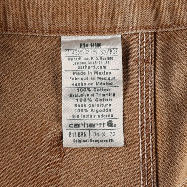Carhartt Original Dungaree Fit Duck Painter Pants, Men's, Size 34 cotton Beige type Vintage Second Hand