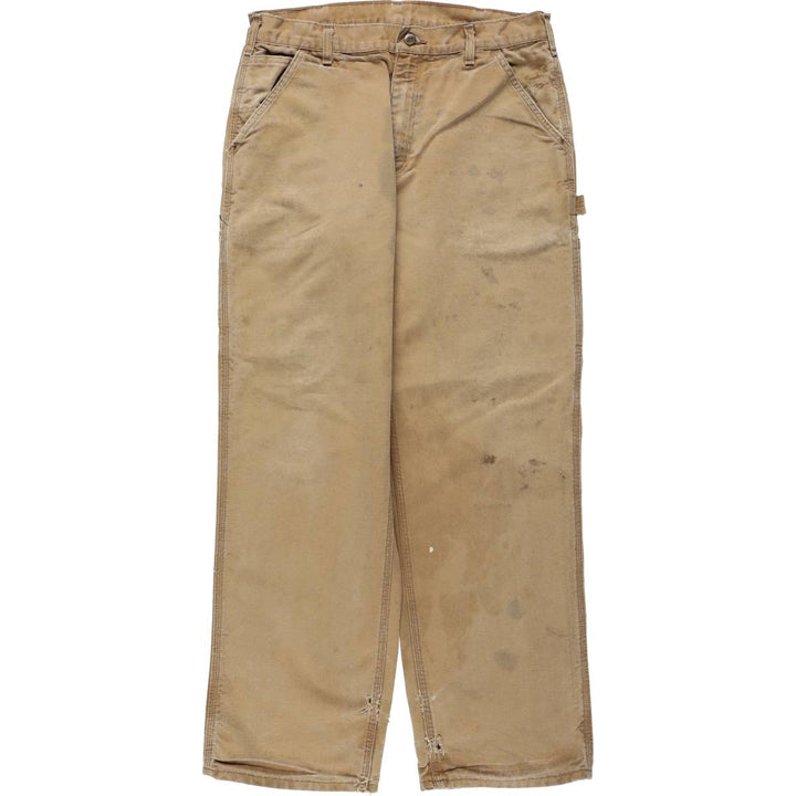 Carhartt Original Dungaree Fit Duck Painter Pants, Men's, W35 equivalent cotton Khaki type beige Vintage Second Hand