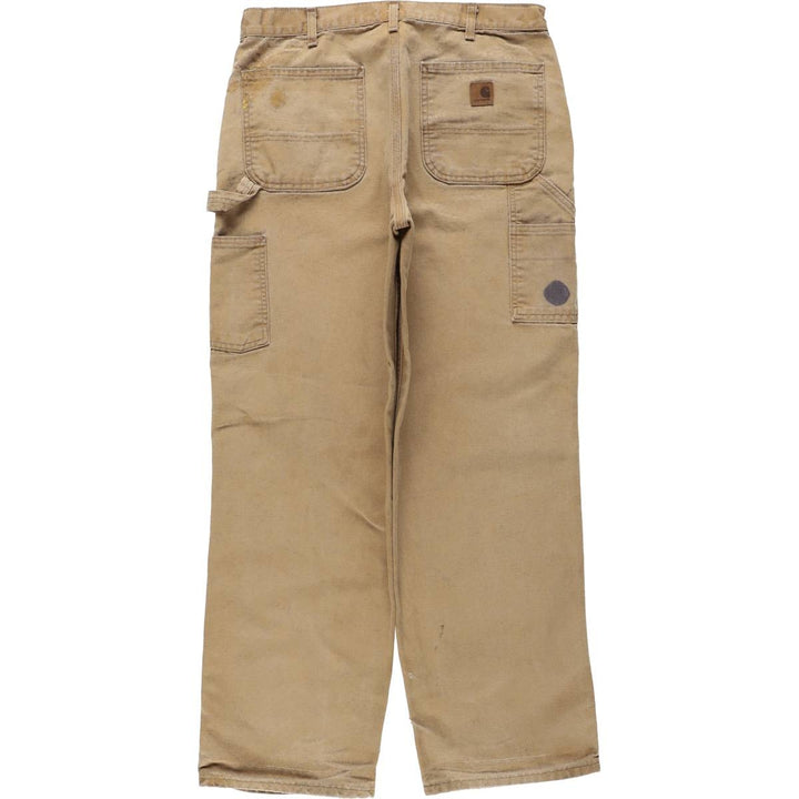 Carhartt Original Dungaree Fit Duck Painter Pants, Men's, W35 equivalent cotton Khaki type beige Vintage Second Hand
