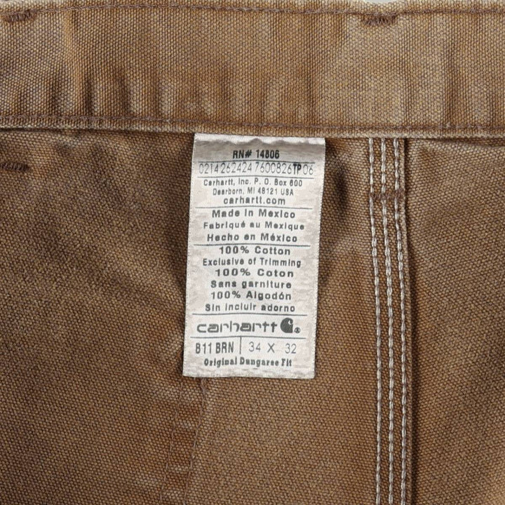 Carhartt Original Dungaree Fit Duck Painter Pants, Men's, W35 equivalent cotton Khaki type beige Vintage Second Hand