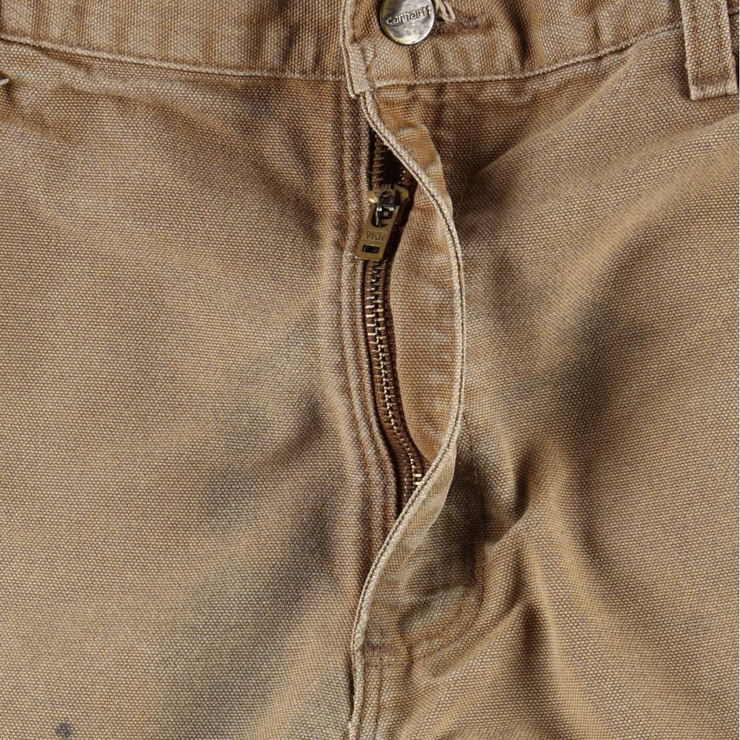 Carhartt Original Dungaree Fit Duck Painter Pants, Men's, W35 equivalent cotton Khaki type beige Vintage Second Hand