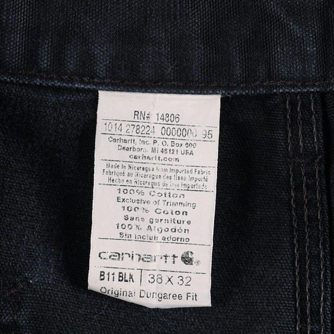 Carhartt Original Dungaree Fit Duck Painter Pants, Men's, W37 equivalent cotton navy blue type Vintage Second Hand