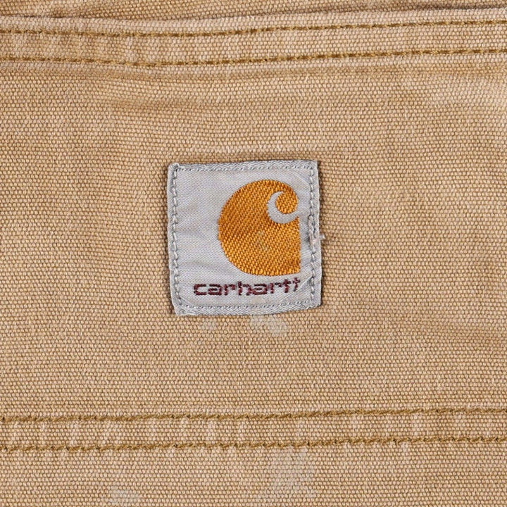 Carhartt Relaxed Fit Painted Double Knee Duck Painter Pants, Men's W30 (approx.) cotton brick settler Vintage Second Hand