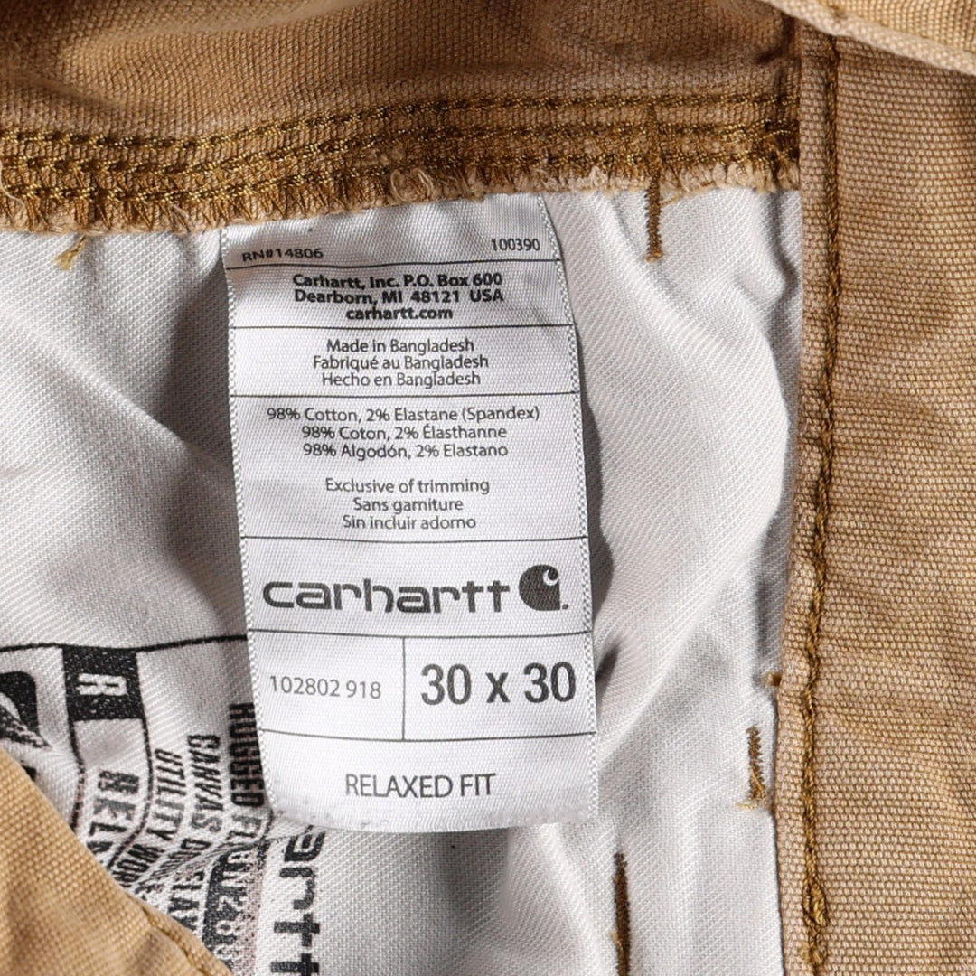 Carhartt Relaxed Fit Painted Double Knee Duck Painter Pants, Men's W30 (approx.) cotton brick settler Vintage Second Hand