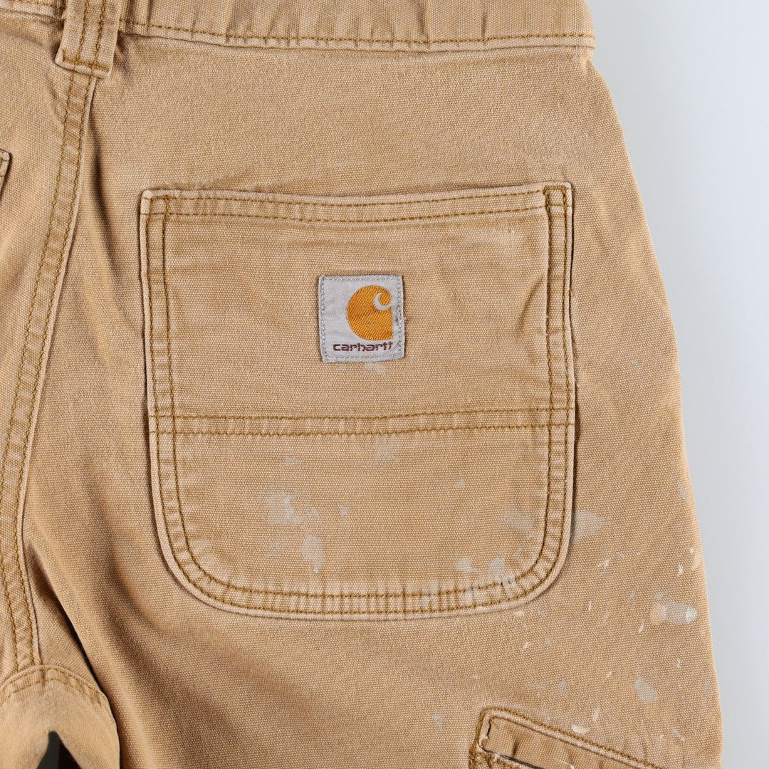 Carhartt Relaxed Fit Painted Double Knee Duck Painter Pants, Men's W30 (approx.) cotton brick settler Vintage Second Hand