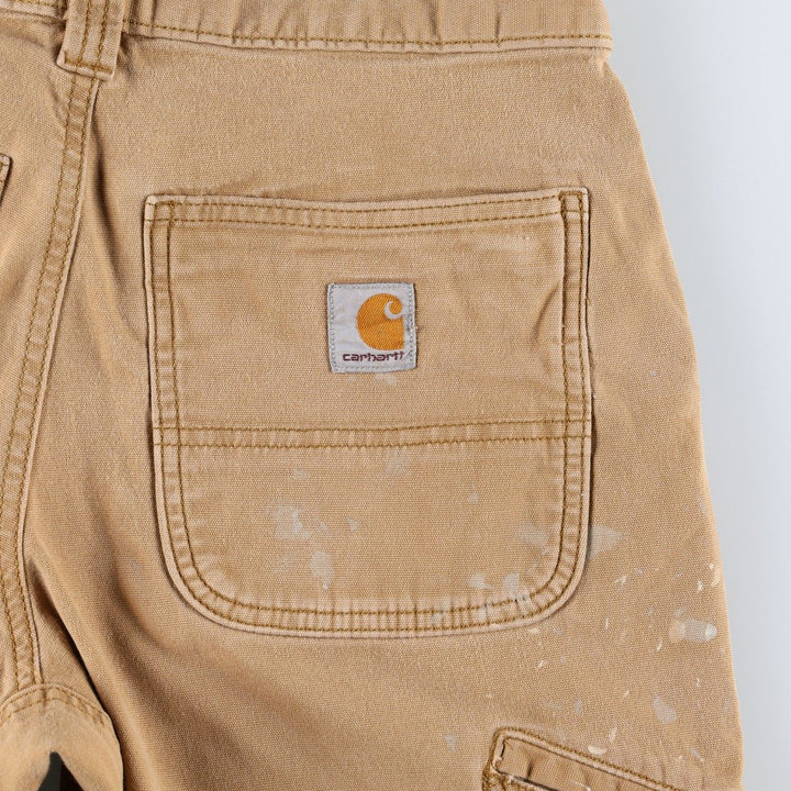 Carhartt Relaxed Fit Painted Double Knee Duck Painter Pants, Men's W30 (approx.) cotton brick settler Vintage Second Hand