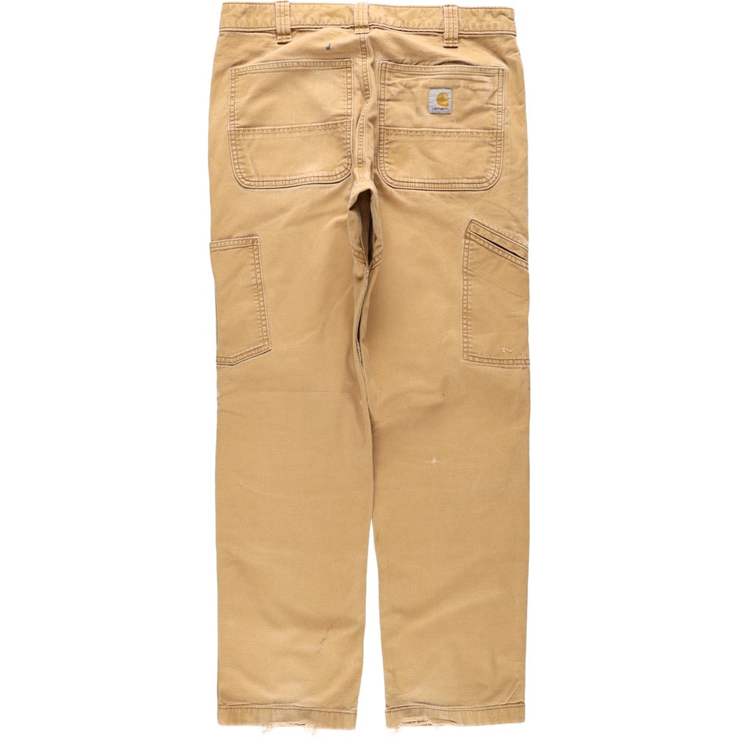Carhartt Relaxed Fit Double Knee Duck Painter Pants, Men's W33 (approx.) cotton Camel type Vintage Second Hand