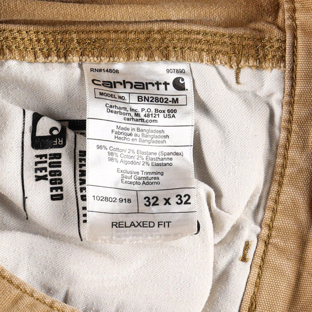 Carhartt Relaxed Fit Double Knee Duck Painter Pants, Men's W33 (approx.) cotton Camel type Vintage Second Hand