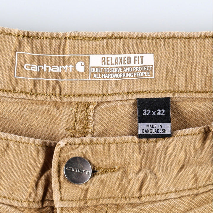 Carhartt Relaxed Fit Double Knee Duck Painter Pants, Men's W33 (approx.) cotton Camel type Vintage Second Hand