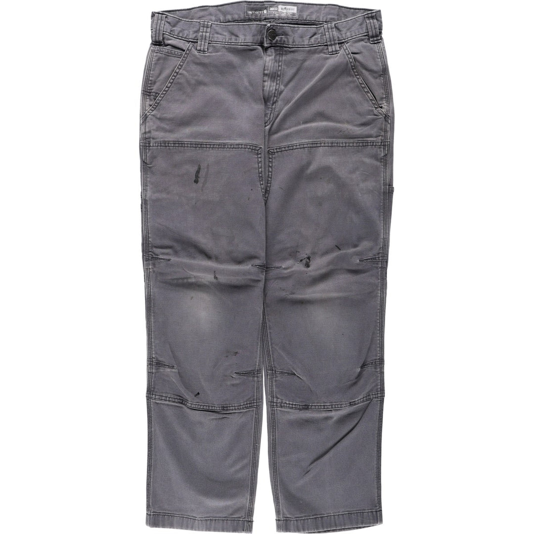 Carhartt Relaxed Fit Double Knee Duck Painter Pants for Men, W34 cotton gray type Vintage Second Hand