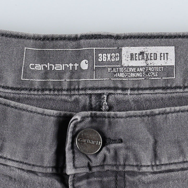 Carhartt Relaxed Fit Double Knee Duck Painter Pants for Men, W34 cotton gray type Vintage Second Hand