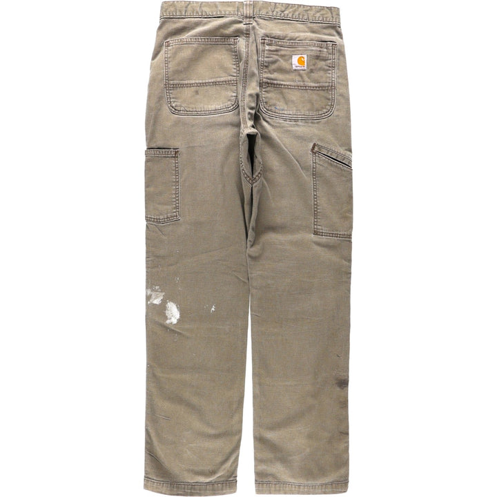 Carhartt Relaxed Fit Double Knee Duck Painter Pants, Men's Size W31 (approx.) cotton Khaki type Vintage Second Hand