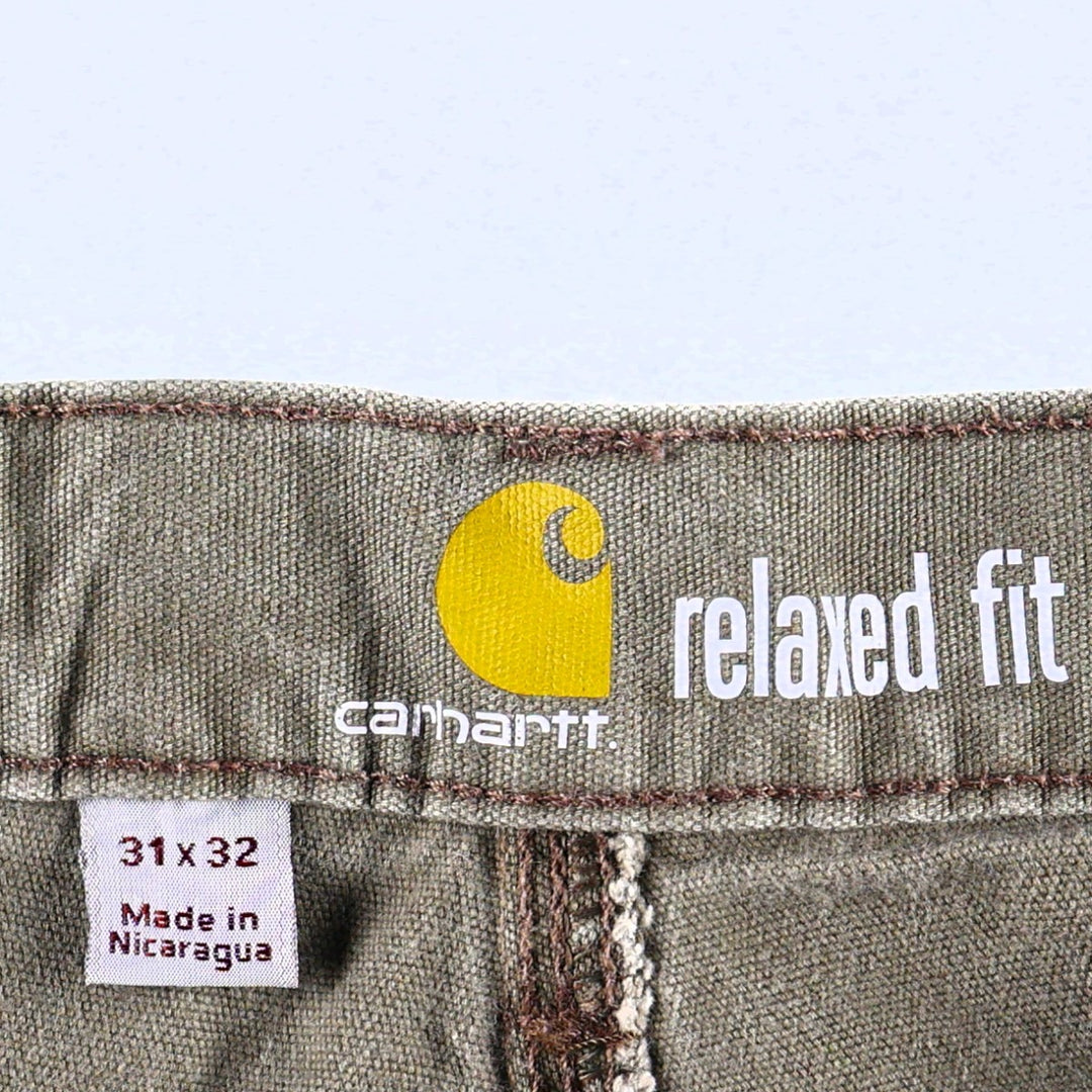 Carhartt Relaxed Fit Double Knee Duck Painter Pants, Men's Size W31 (approx.) cotton Khaki type Vintage Second Hand