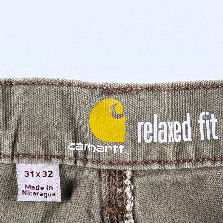 Carhartt Relaxed Fit Double Knee Duck Painter Pants, Men's Size W31 (approx.) cotton Khaki type Vintage Second Hand