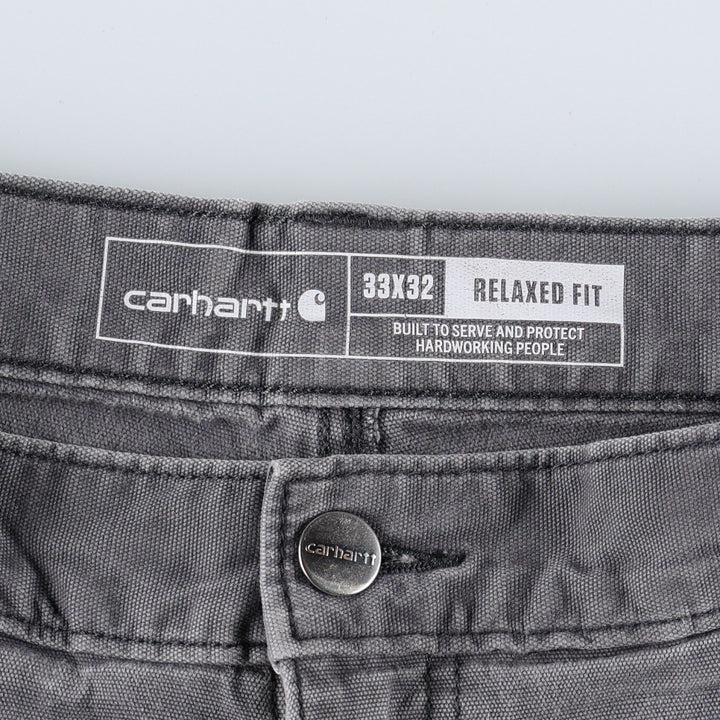 Carhartt Relaxed Fit Double Knee Duck Painter Pants, Men's W33 (approx.) cotton gray type Vintage Second Hand
