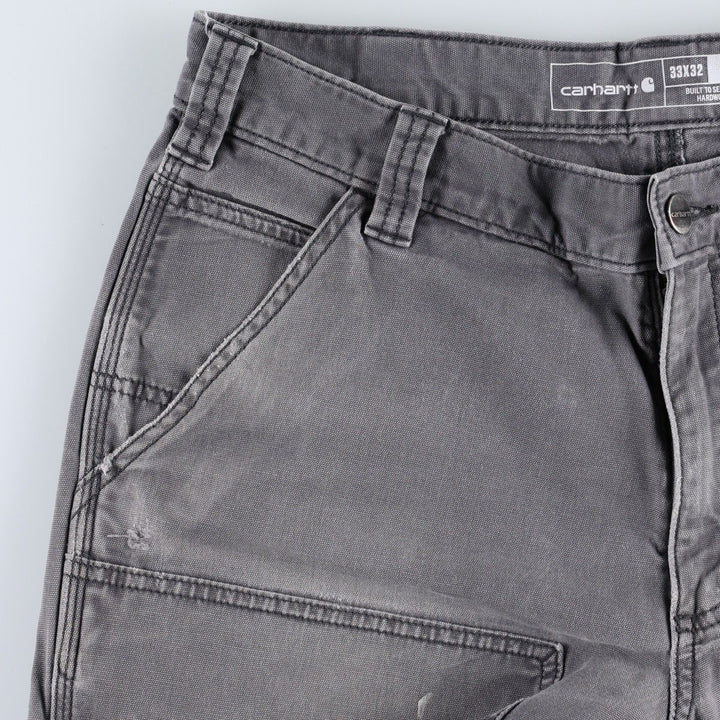 Carhartt Relaxed Fit Double Knee Duck Painter Pants, Men's W33 (approx.) cotton gray type Vintage Second Hand