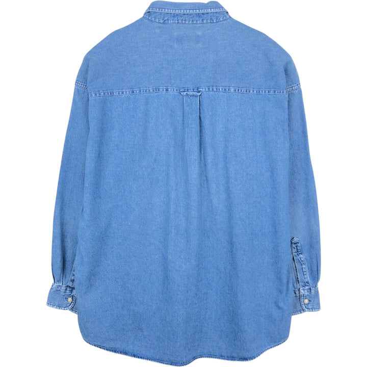 Ralph Lauren CHAPS Long Sleeve Button Down Denim Shirt Men's XL cotton blue type Vintage Second Hand