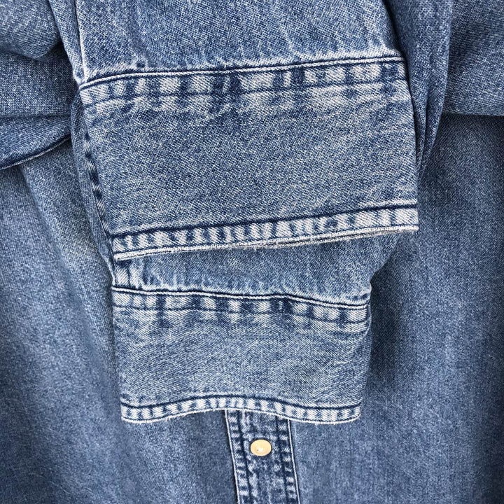 Ralph Lauren CHAPS Long Sleeve Button Down Denim Shirt Men's XL cotton blue type Vintage Second Hand
