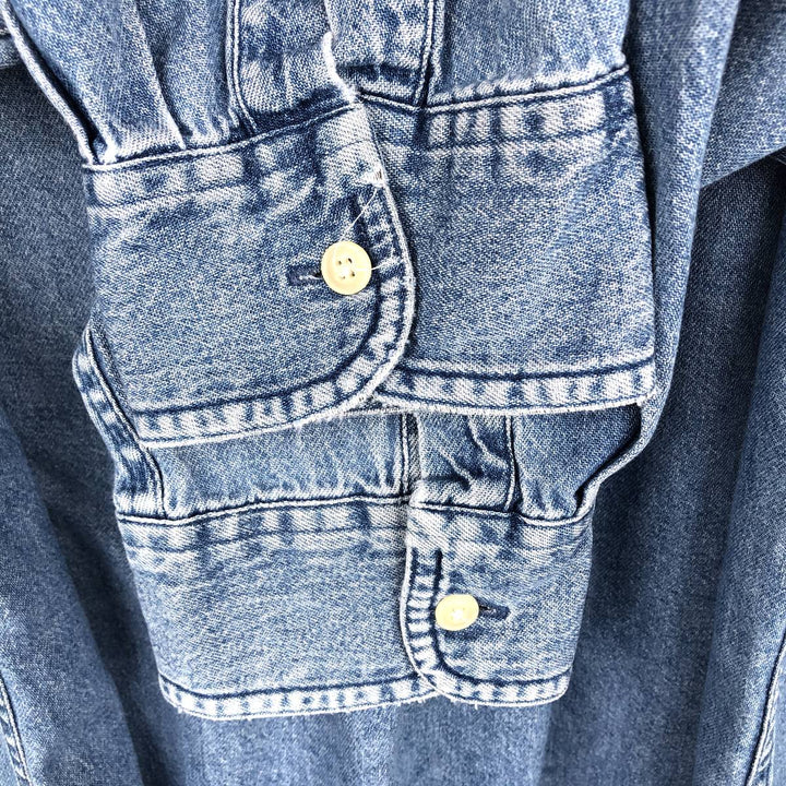 Ralph Lauren CHAPS Long Sleeve Button Down Denim Shirt Men's XL cotton blue type Vintage Second Hand