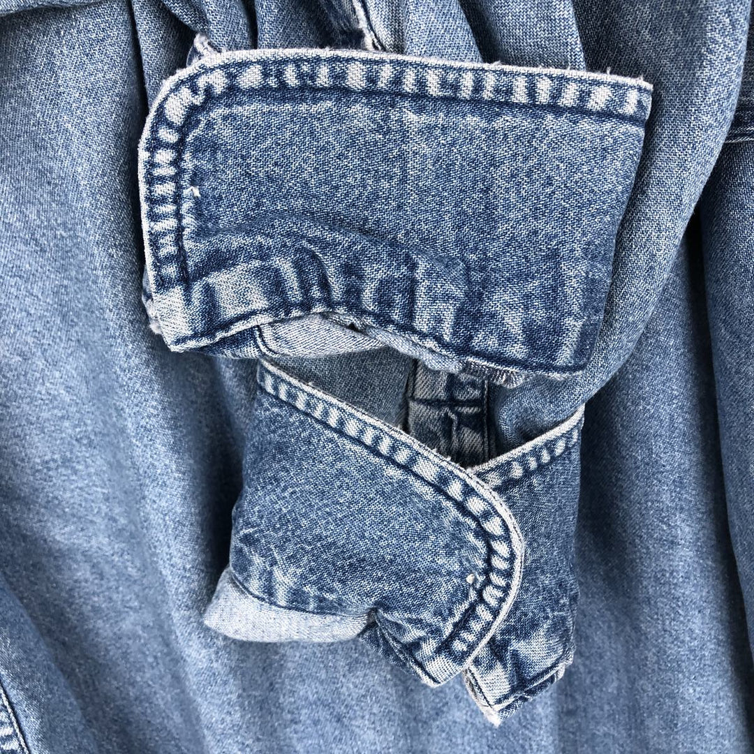 Ralph Lauren CHAPS Long Sleeve Button Down Denim Shirt Men's XL cotton blue type Vintage Second Hand