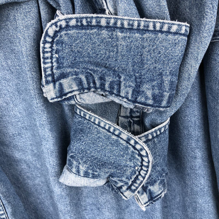 Ralph Lauren CHAPS Long Sleeve Button Down Denim Shirt Men's XL cotton blue type Vintage Second Hand