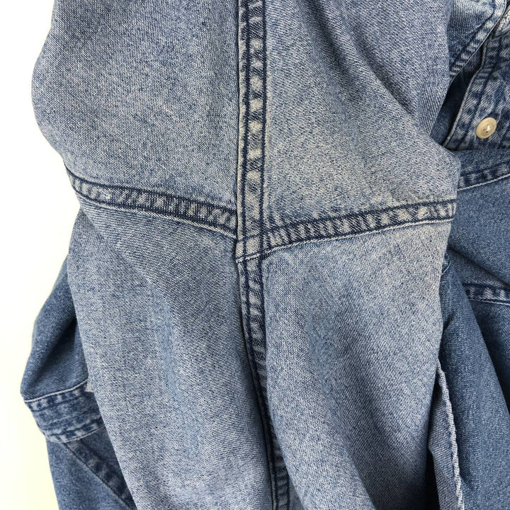 Ralph Lauren CHAPS Long Sleeve Button Down Denim Shirt Men's XL cotton blue type Vintage Second Hand