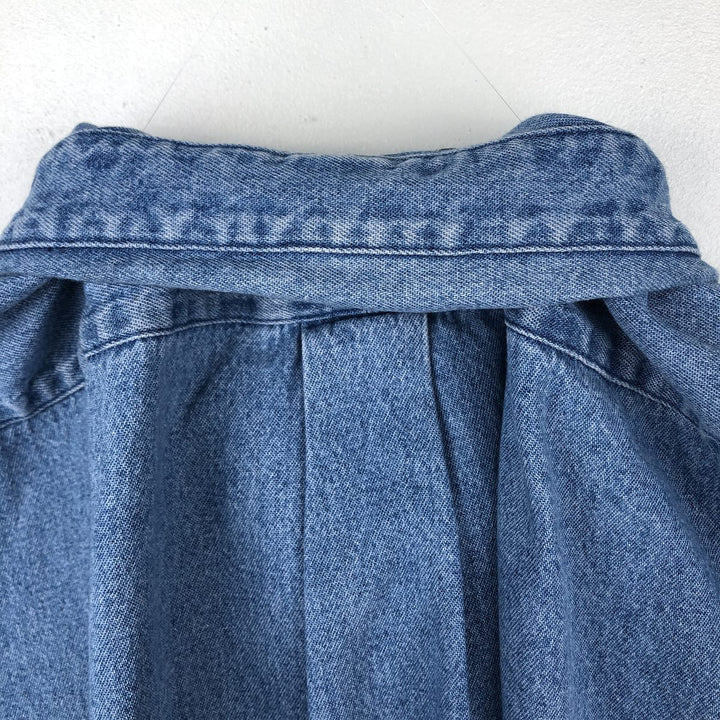 Ralph Lauren BLAKE long sleeve button down denim shirt, men's size XXL cotton blue type Vintage Second Hand