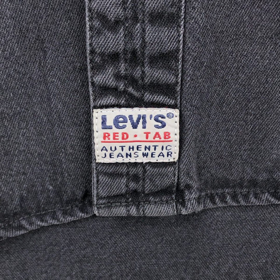 Levi's long sleeve denim shirt, men's size XL cotton black type Vintage Second Hand