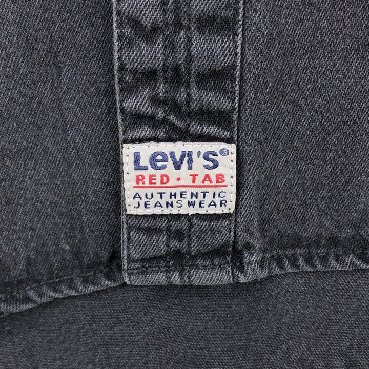 Levi's long sleeve denim shirt, men's size XL cotton black type Vintage Second Hand