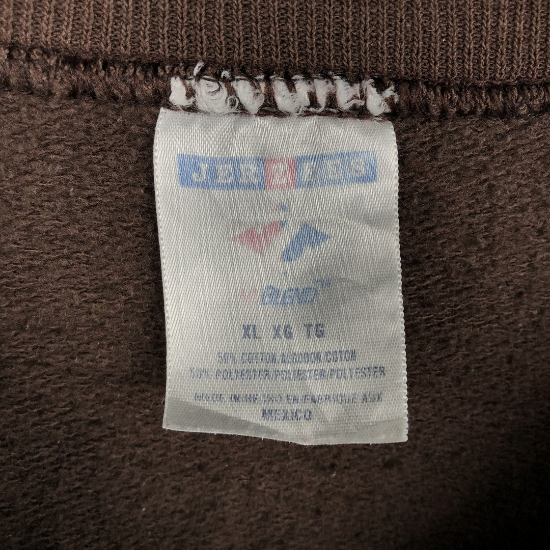 90'S Jerzees Advertising Sweatshirt, Men's Size XL (approx.), Vintage cotton walnut Vintage Second Hand