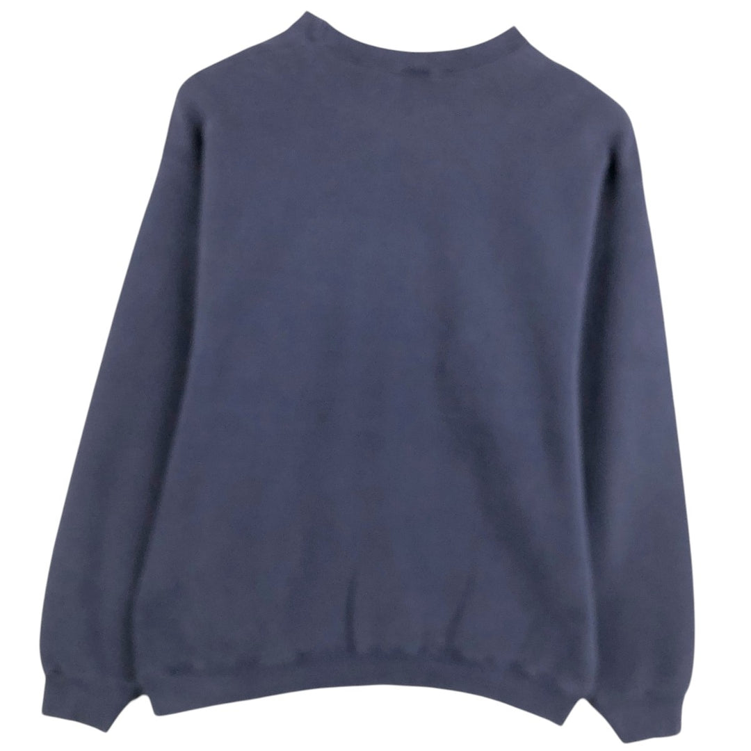90'S Fruit of the Loom Cotton Advertising Sweatshirt, Men's Size XL (approx.), Vintage cotton navy blue type Vintage Second Hand